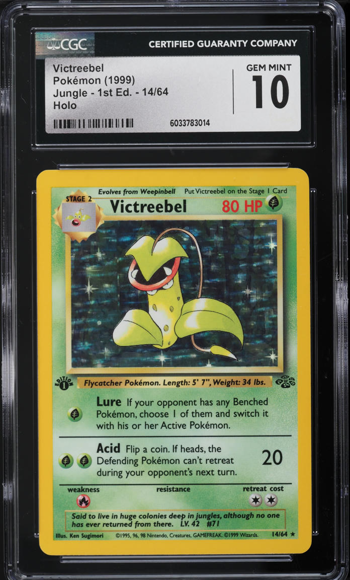1999 Pokemon Jungle 1st Edition Holo Victreebel #14 CGC 10 GEM MINT