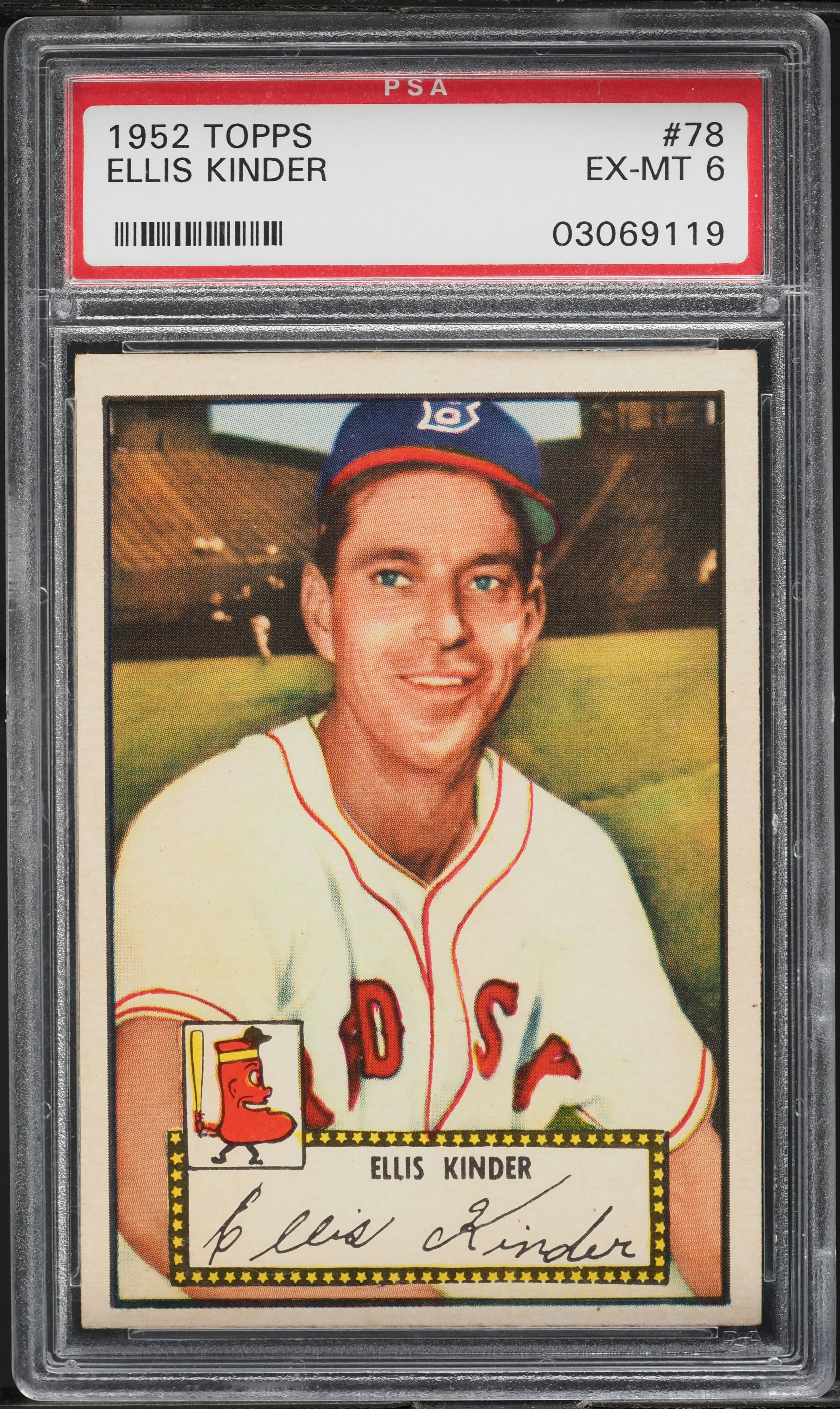 1952 Topps Ellis Kinder #78 PSA 6 EXMT