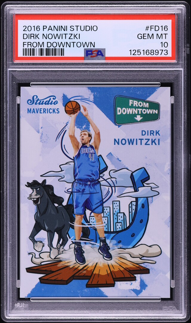 2016 Panini Studio From Downtown Dirk Nowitzki #FD16 PSA 10 GEM MINT