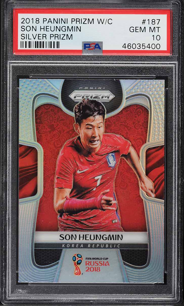 2018 Panini Prizm World Cup Silver Prizms Son Heungmin #187 PSA 10 GEM MINT