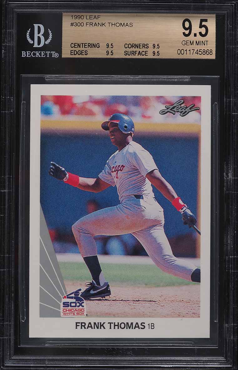 1990 Leaf Frank Thomas ROOKIE #300 BGS 9.5 GEM MINT