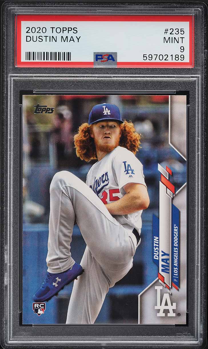 2020 Topps Pitching Dustin May ROOKIE #235 PSA 9 MINT