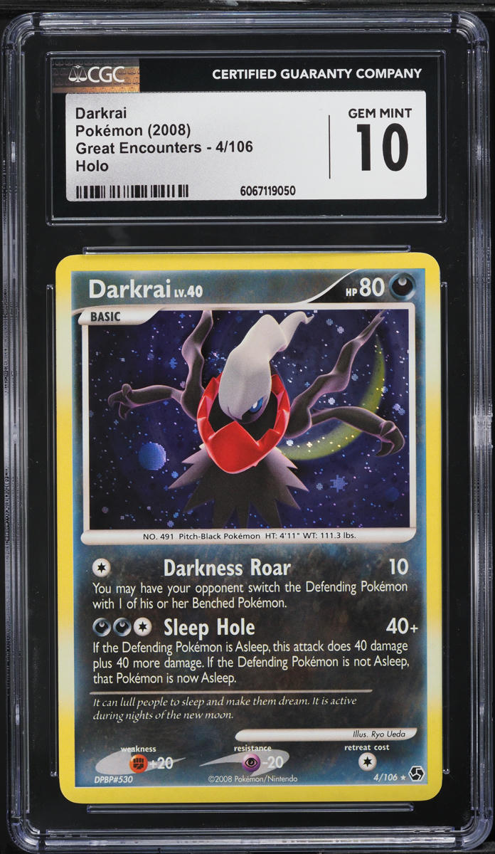 2008 Pokemon Diamond & Pearl Great Encounters Holo Darkrai #4 CGC 10 GEM MINT