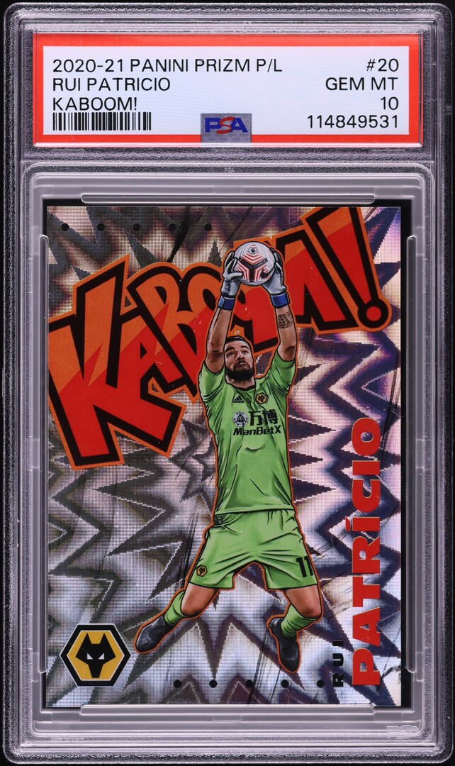 2020 Panini Prizm Premier League Kaboom! Rui Patricio #20 PSA 10 GEM MINT