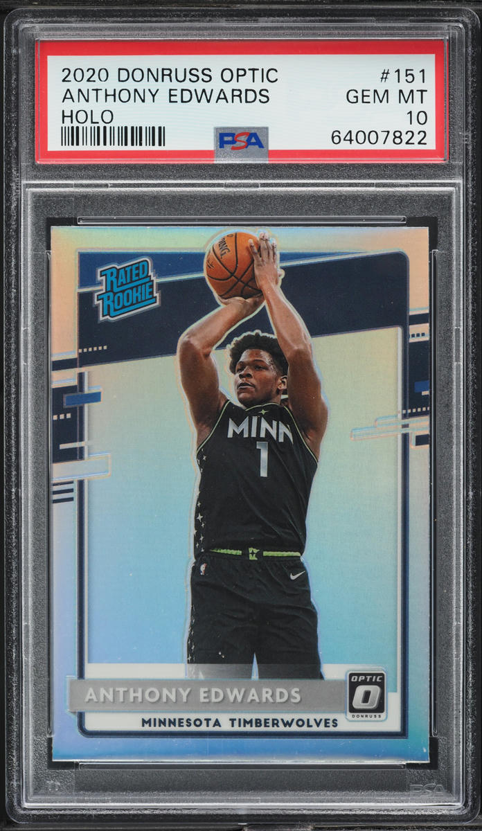 2020 Donruss Optic Holo Anthony Edwards ROOKIE #151 PSA 10 GEM MINT
