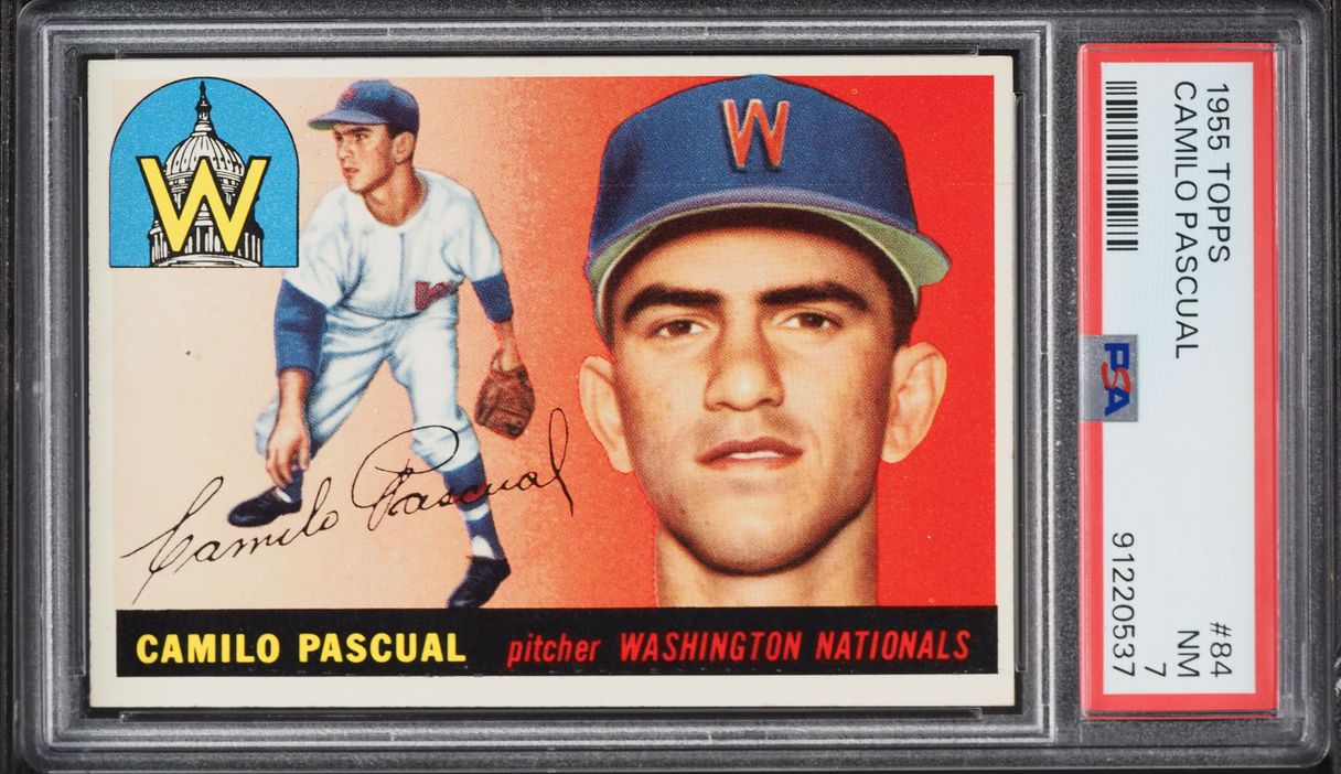 1955 Topps Camilo Pascual ROOKIE #84 PSA 7 NRMT