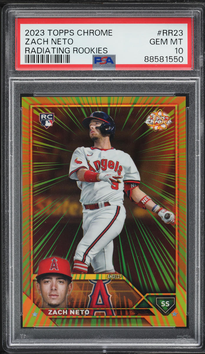 2023 Topps Chrome Radiating Update Zach Neto ROOKIE #RR23 PSA 10 GEM MINT