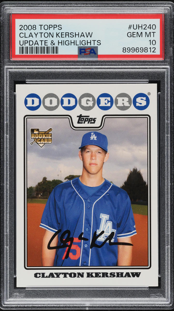 2008 Topps Update & Highlights Clayton Kershaw ROOKIE #UH240 PSA 10 GEM MINT