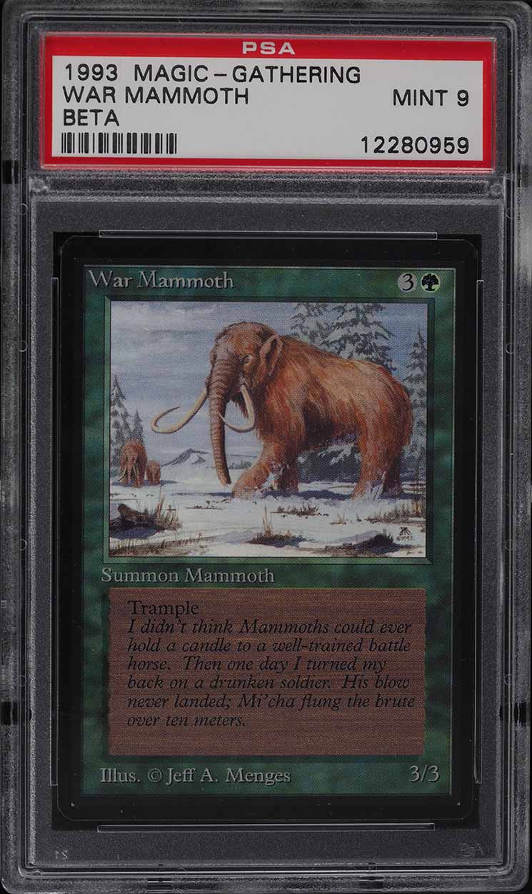 1993 Magic The Gathering MTG Beta War Mammoth PSA 9 MINT