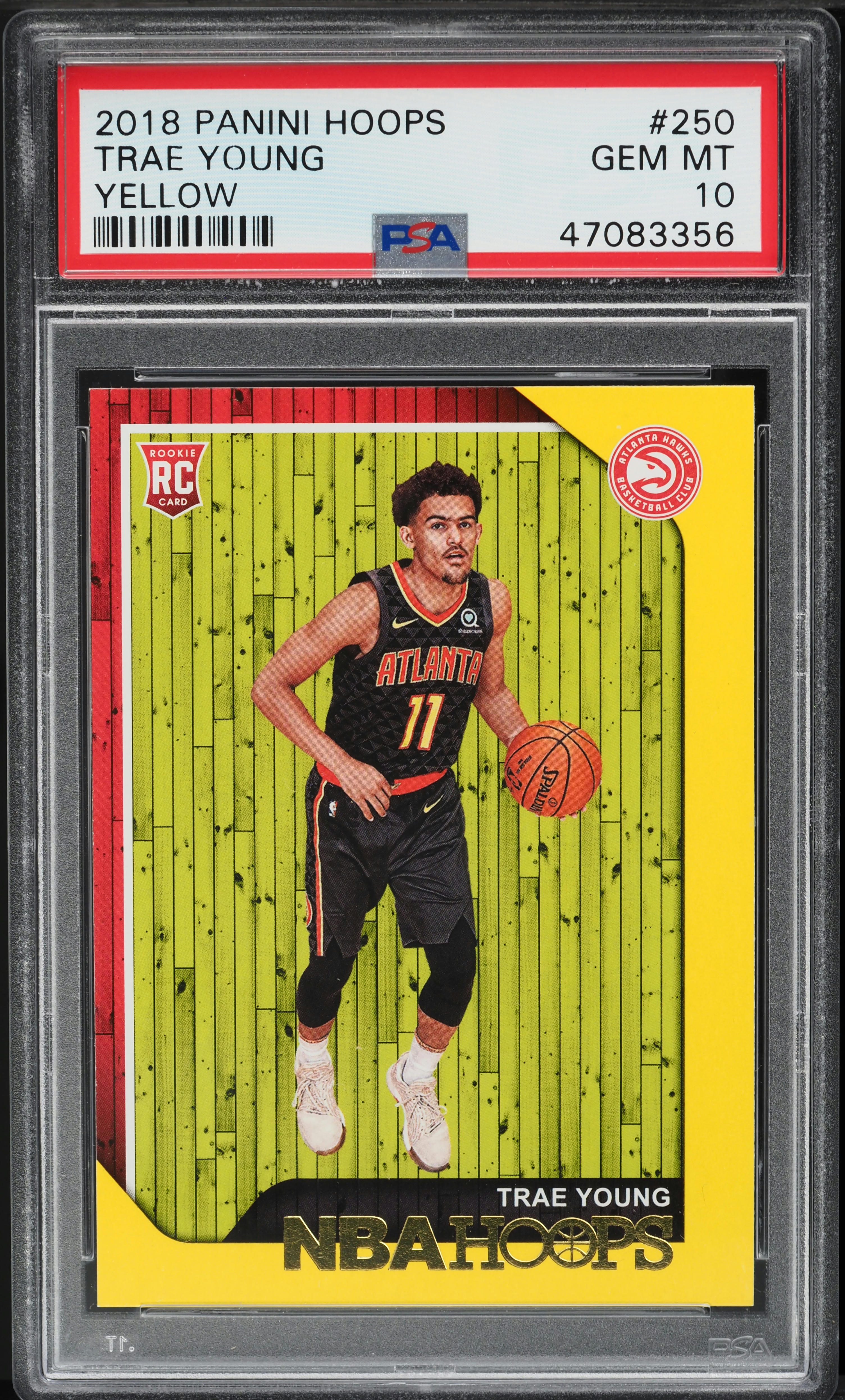 2018 Hoops Yellow Trae Young ROOKIE #250 PSA 10 GEM MINT