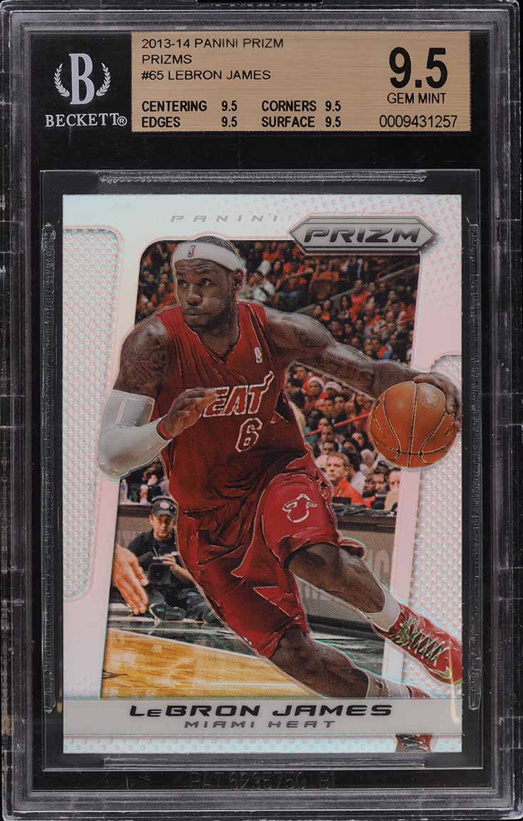 2013 Panini Prizm Silver LeBron James #65 BGS 9.5 GEM MINT