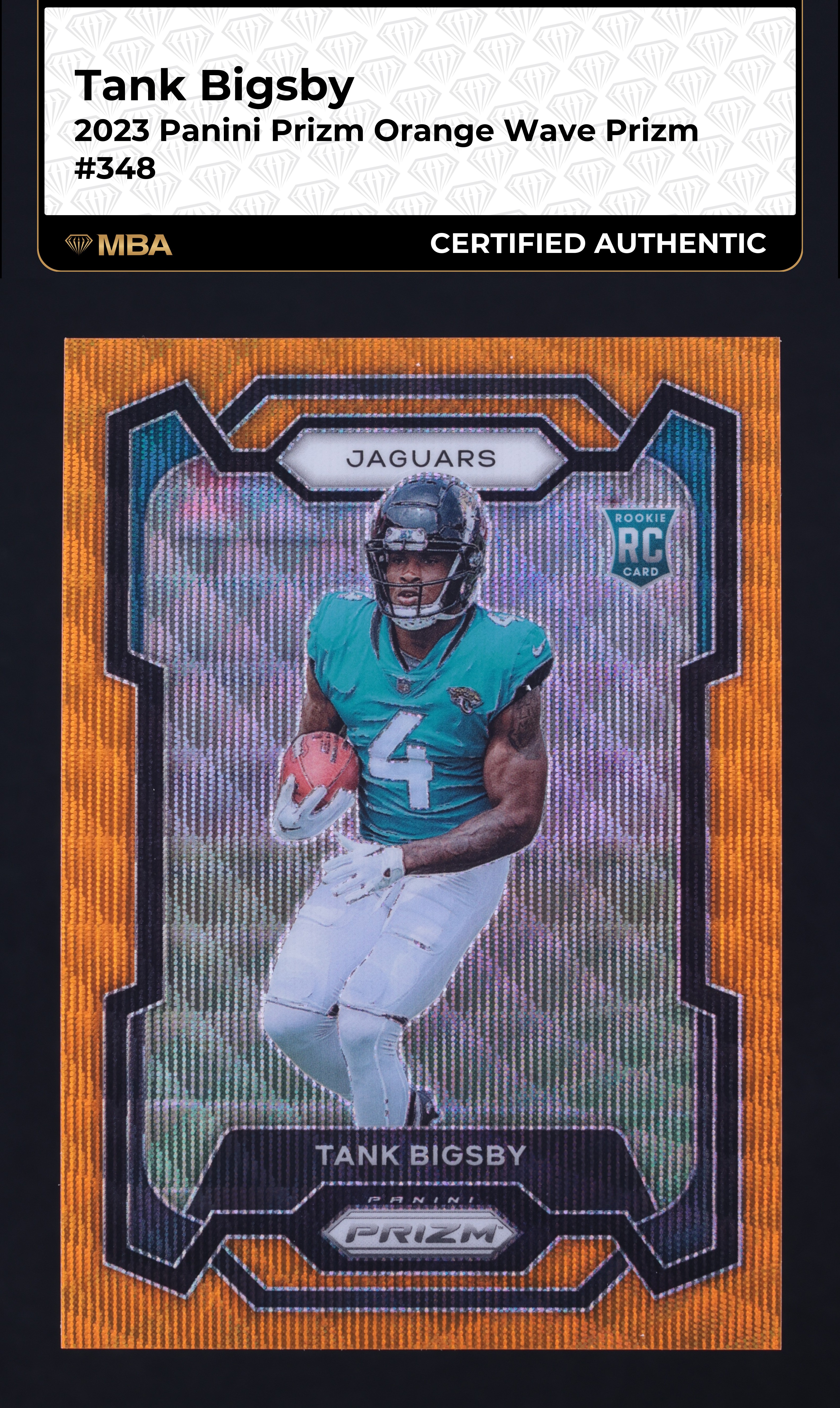 2023 Panini Prizm Orange Wave Tank Bigsby ROOKIE /60 #348 MBA AUTH