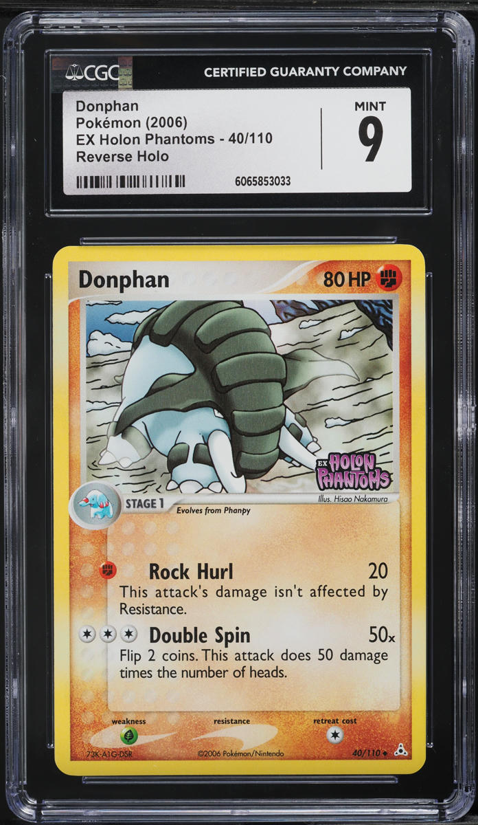 2006 Pokemon EX Holon Phantoms Reverse Holo Donphan #40 CGC 9 MINT