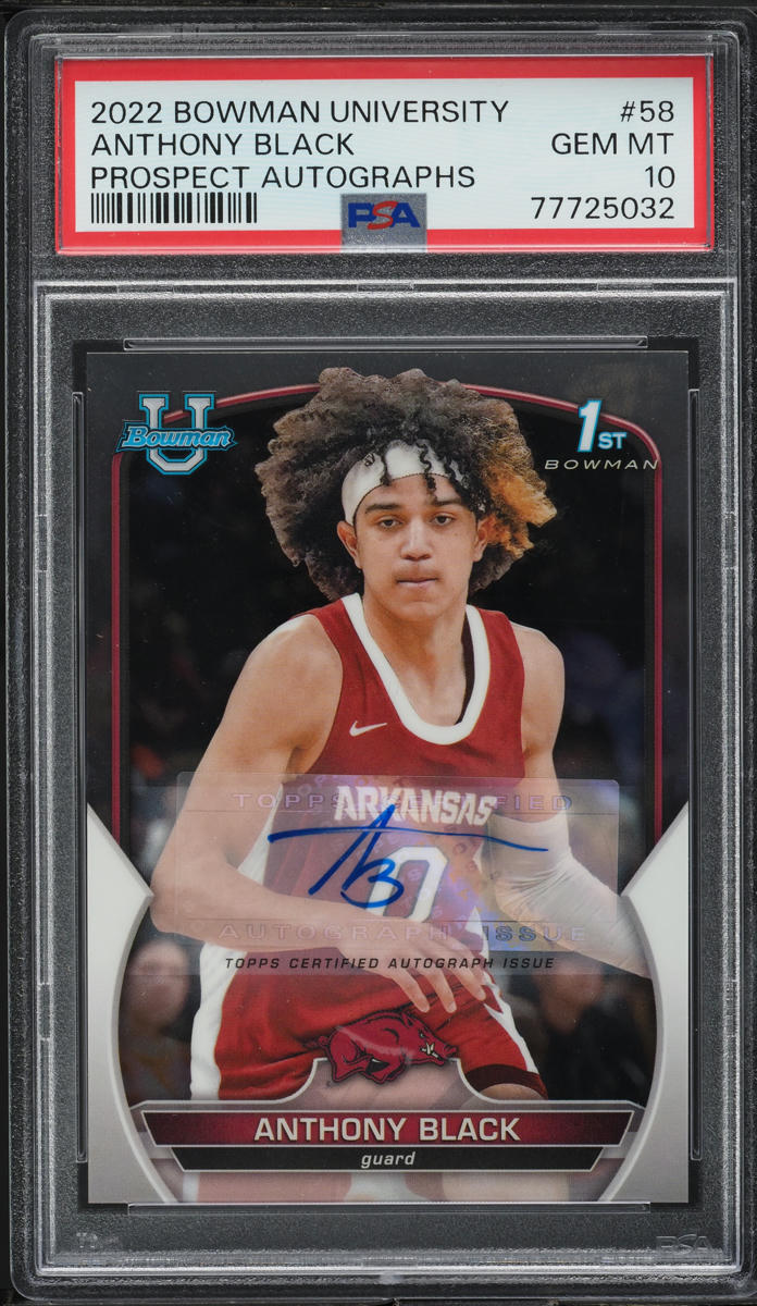 Anthony Black #58 2022-23 Bowman University Chrome Basketball Chrome Prospect Autographs