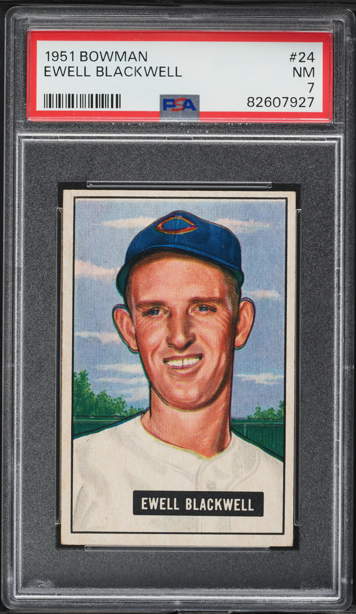1951 Bowman Ewell Blackwell #24 PSA 7 NRMT