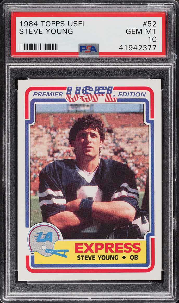 1984 Topps USFL Steve Young ROOKIE #52 PSA 10 GEM MINT