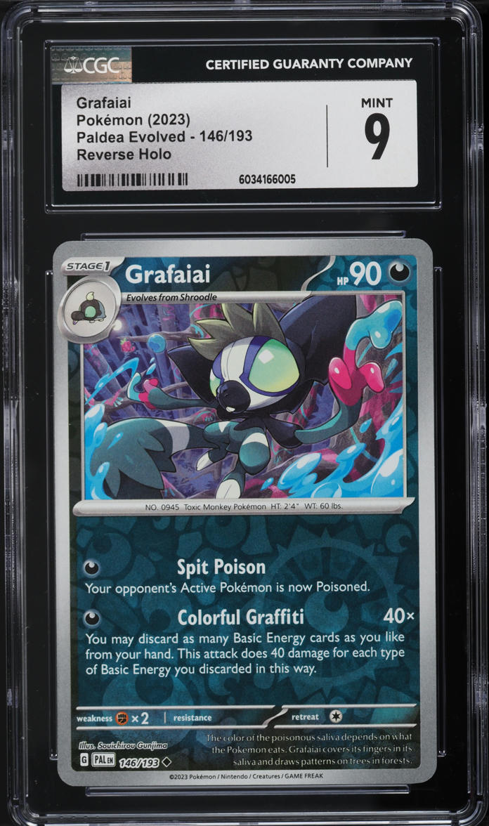 2023 Pokemon Scarlet & Violet Paldea Evolved Reverse Holo Grafaiai #146 CGC 9
