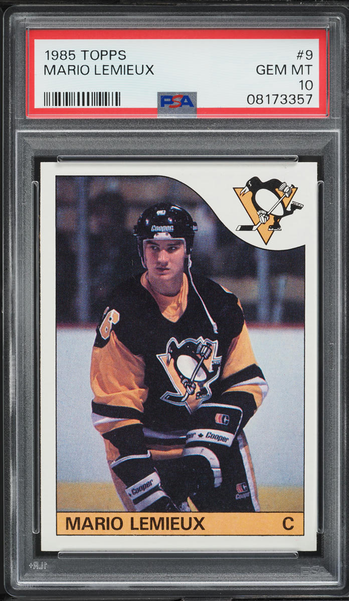 1985 Topps Hockey Mario Lemieux ROOKIE #9 PSA 10 GEM MINT