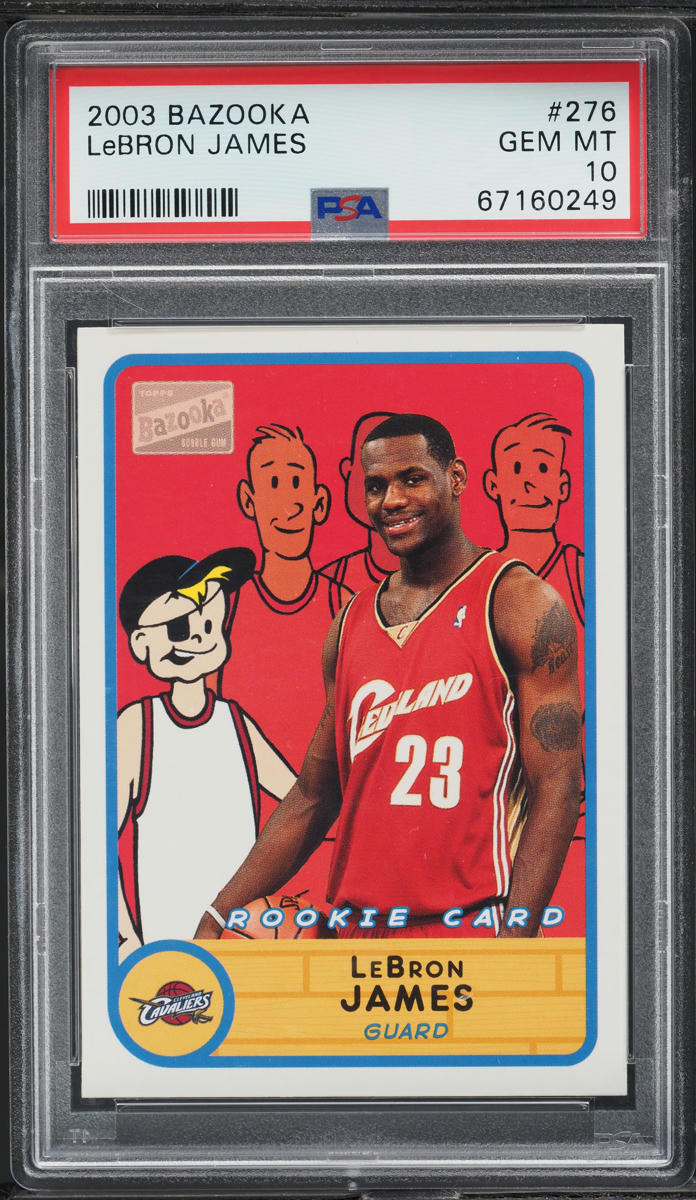 2003 Bazooka Basketball LeBron James ROOKIE #276 PSA 10 GEM MINT