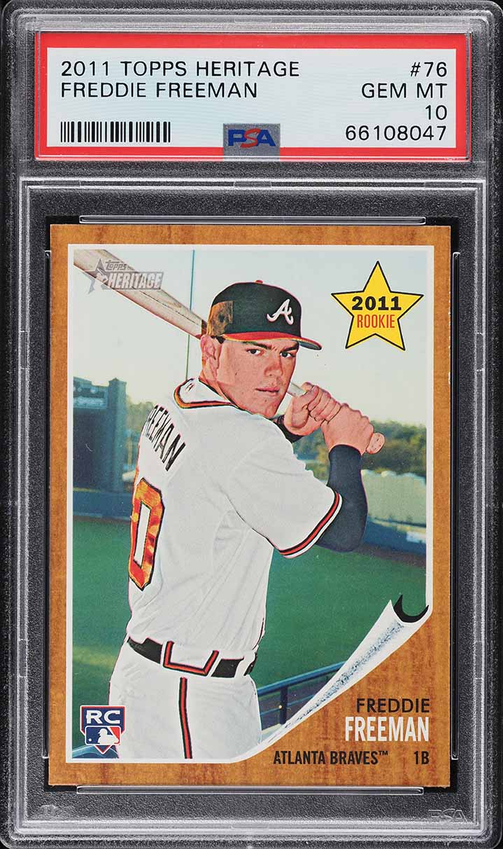 2011 Topps Heritage Freddie Freeman ROOKIE #76 PSA 10 GEM MINT