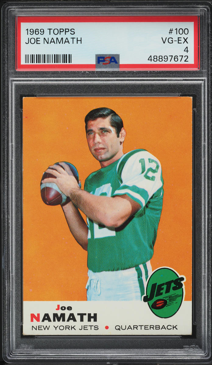 1969 Topps Football Joe Namath #100 PSA 4 VGEX
