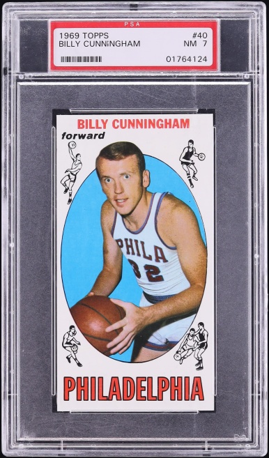 1969 Topps Basketball Billy Cunningham ROOKIE #40 PSA 7 NRMT
