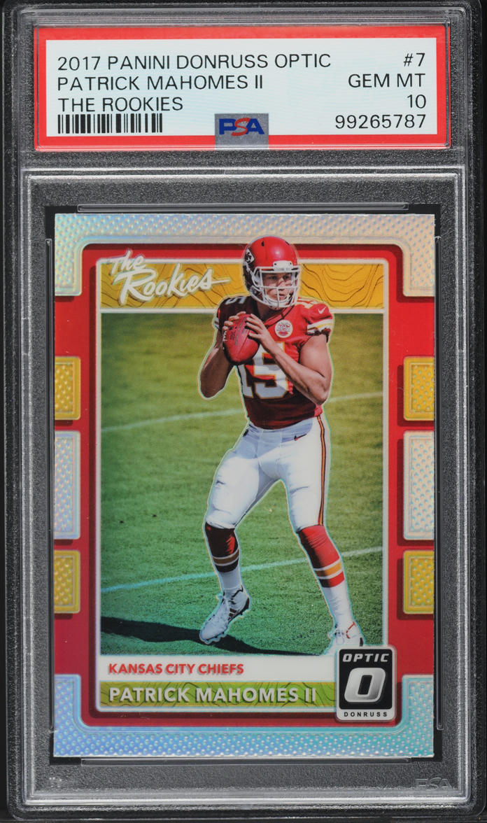2017 Donruss Optic The Rookies Patrick Mahomes II ROOKIE #7 PSA 10 GEM MINT