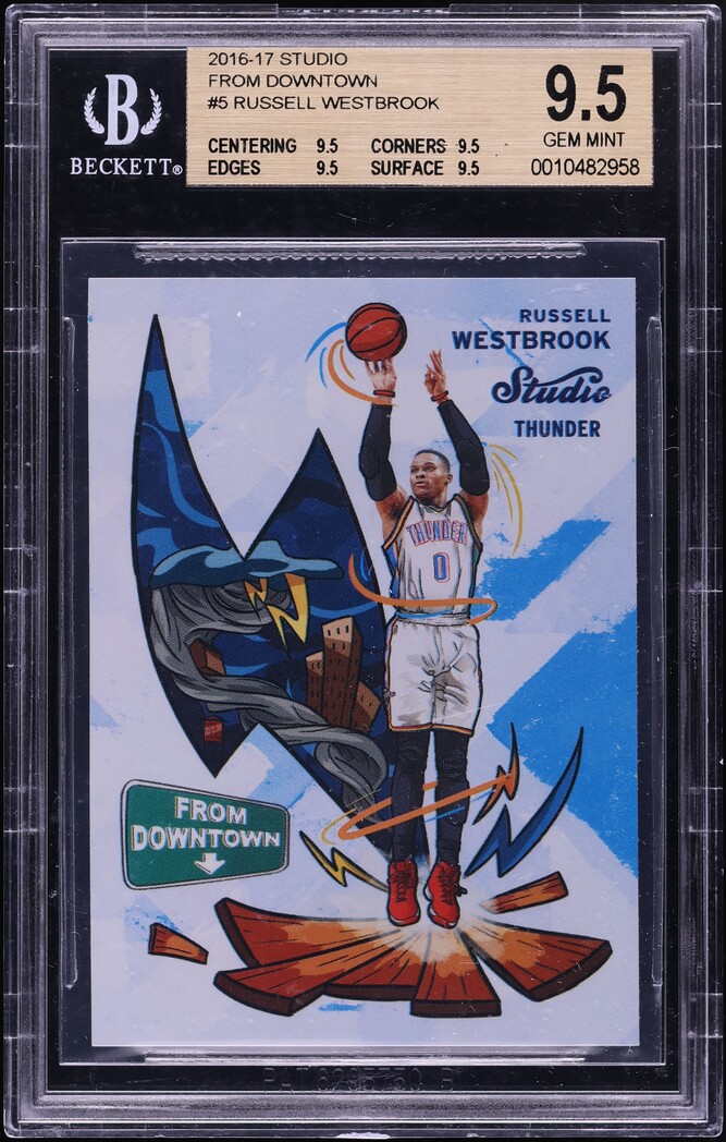 2016 Panini Studio From Downtown Russell Westbrook #FD5 BGS 9.5 GEM MINT