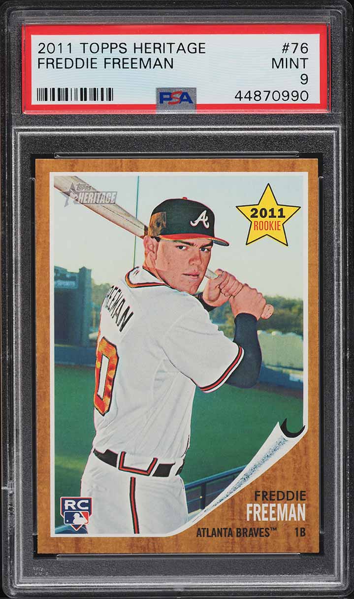 2011 Topps Heritage Freddie Freeman ROOKIE #76 PSA 9 MINT