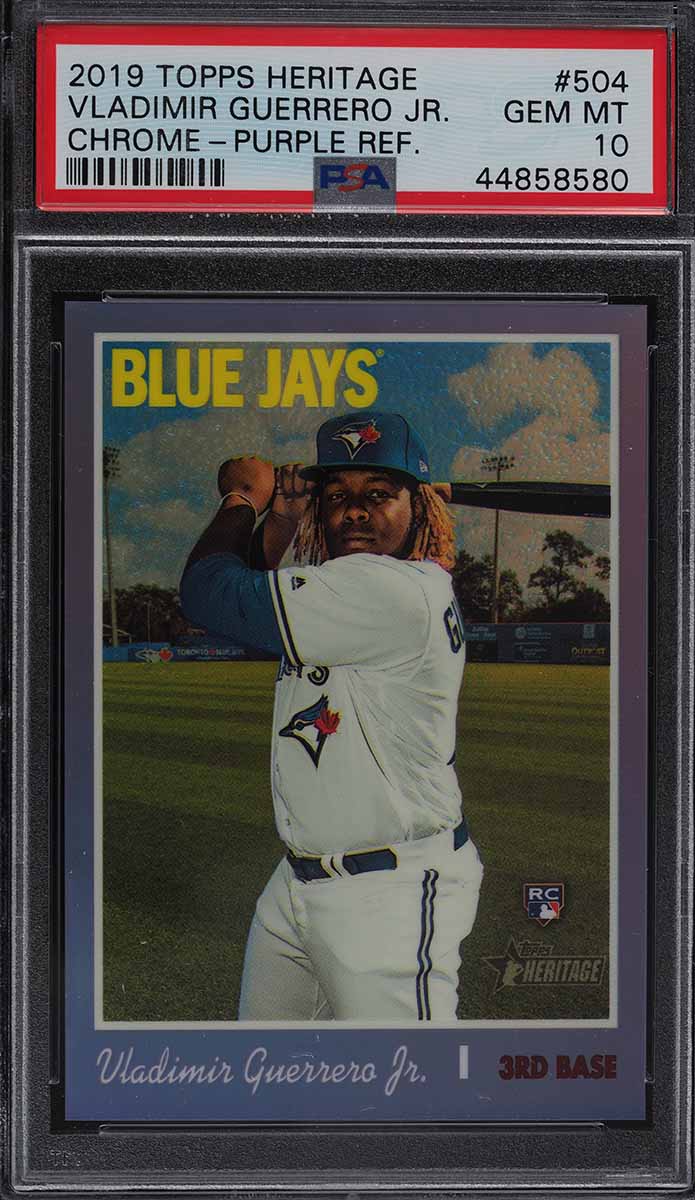 2019 Topps Heritage Chrome Purple Refractor Vladimir Guerrero Jr. ROOKIE PSA 10