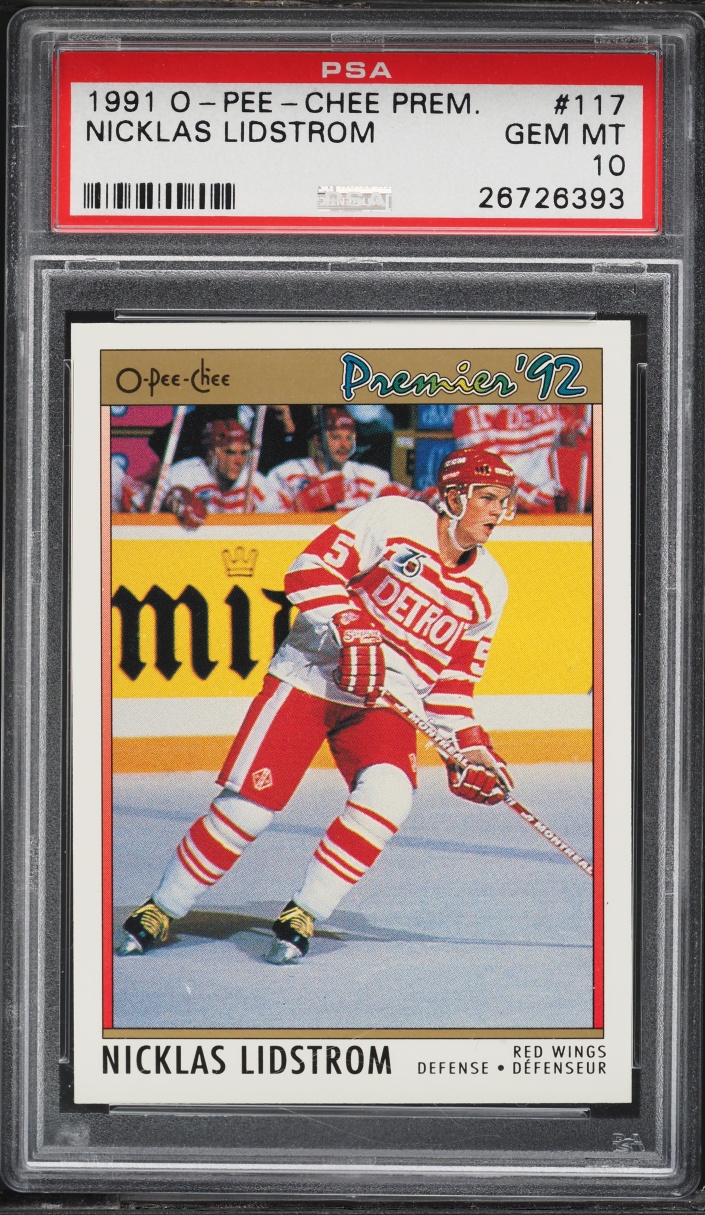 1991 O-Pee-Chee Premier Nicklas Lidstrom ROOKIE #117 PSA 10 GEM MINT