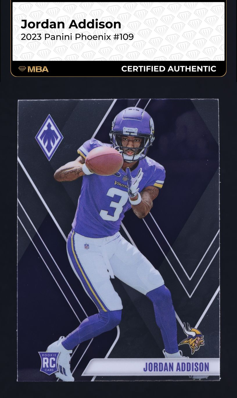 2023 Panini Phoenix Jordan Addison ROOKIE #109 MBA AUTH