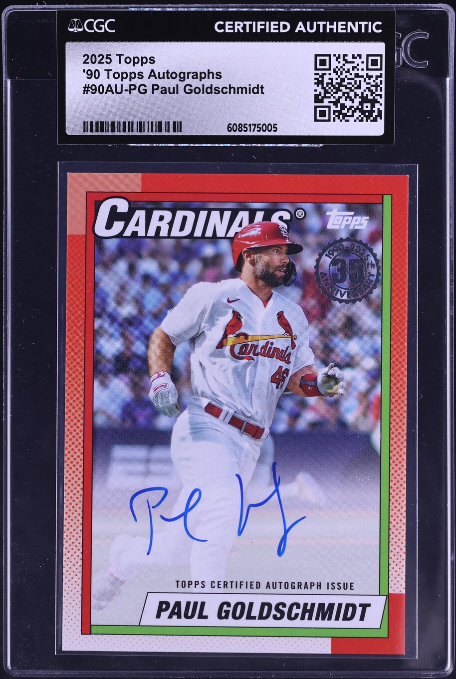 Paul Goldschmidt #90AU-PG 2025 Topps 1990 Topps Baseball Autographs Series Two