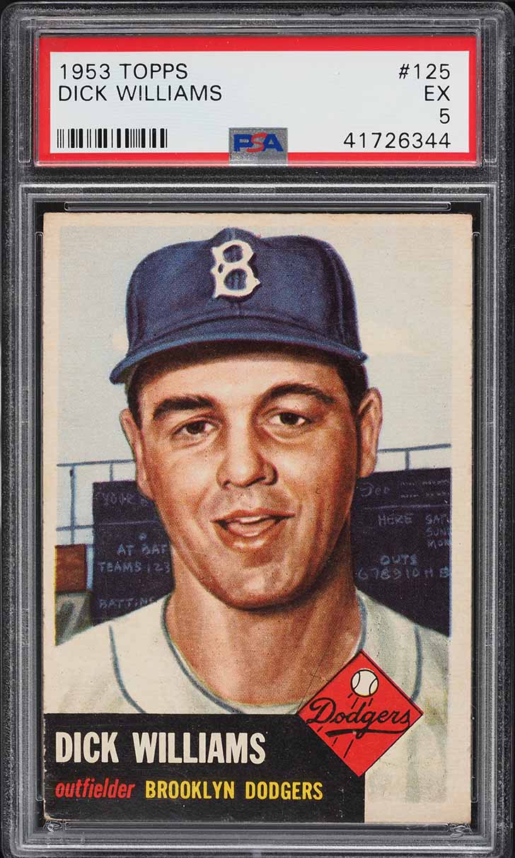 1953 Topps Dick Williams #125 PSA 5 EX