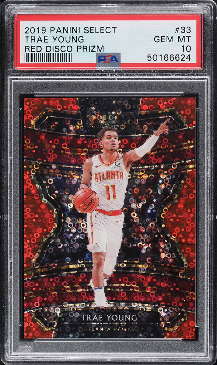 2019 Select Concourse Red Disco Prizm Trae Young /49 #33 PSA 10 GEM MINT
