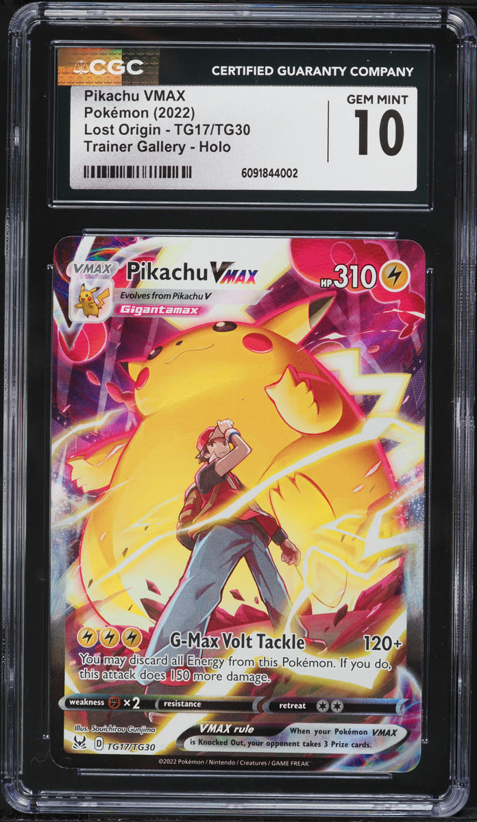 2022 Pokemon Sword & Shield Lost Origin CHR Pikachu VMAX #TG17 CGC 10 GEM MINT