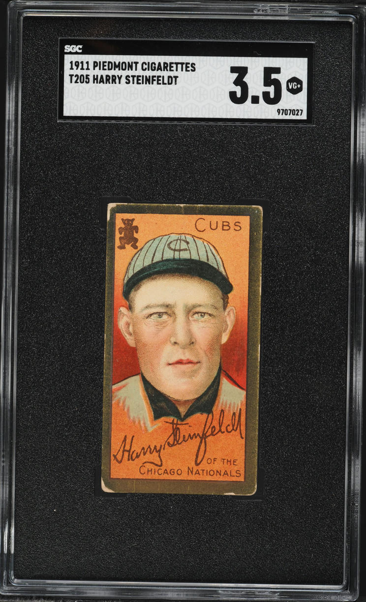 1911 T205 Gold Border Harry Steinfeldt SGC 3.5 VG+