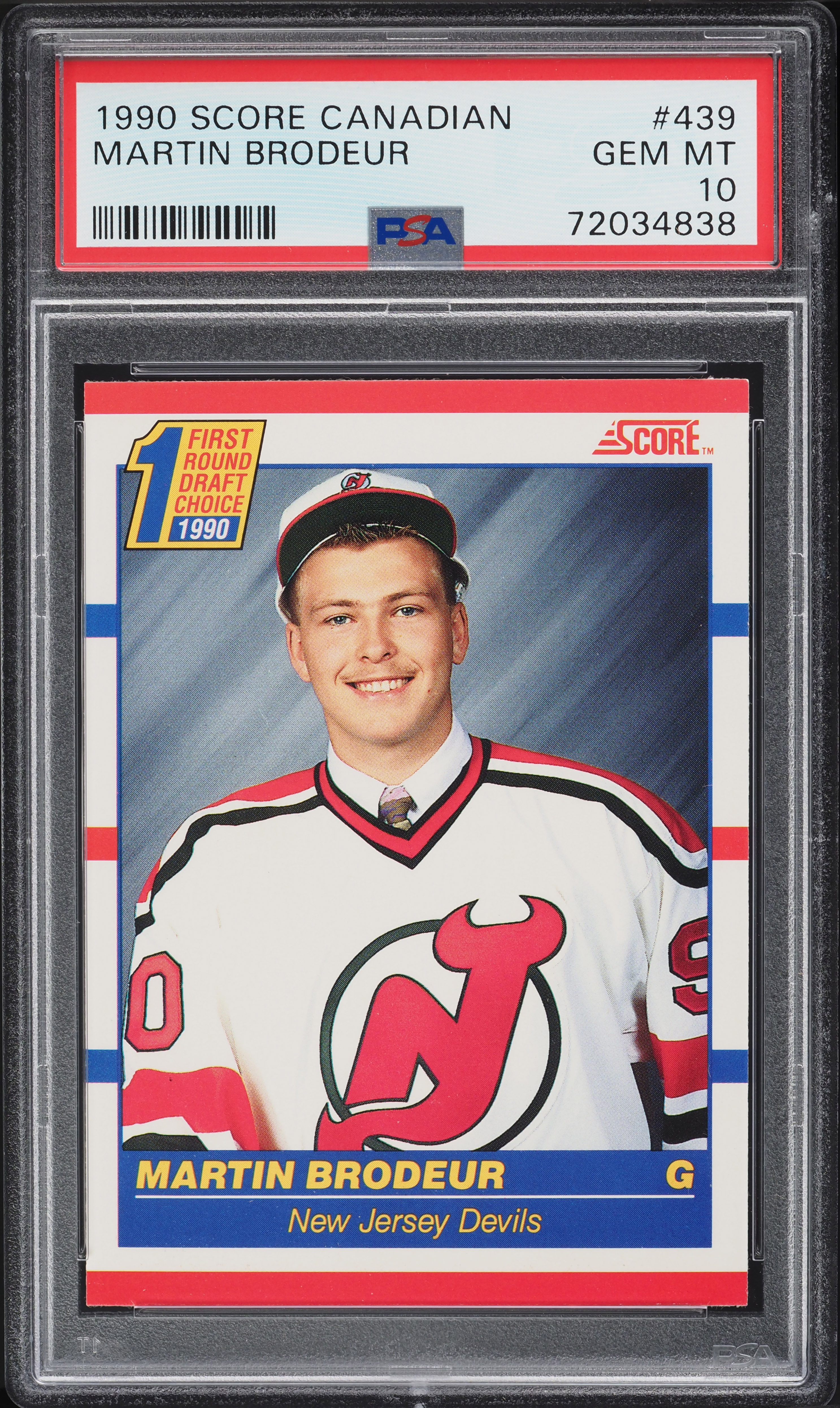 1990 Score Canadian Martin Brodeur ROOKIE #439 PSA 10 GEM MINT