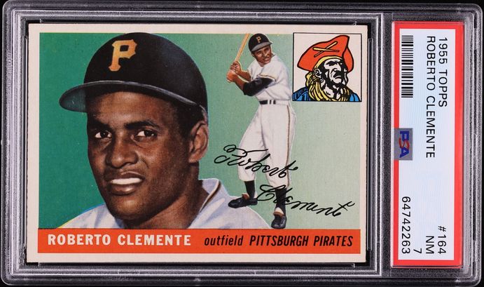 1955 Topps Roberto Clemente ROOKIE #164 PSA 7 NRMT