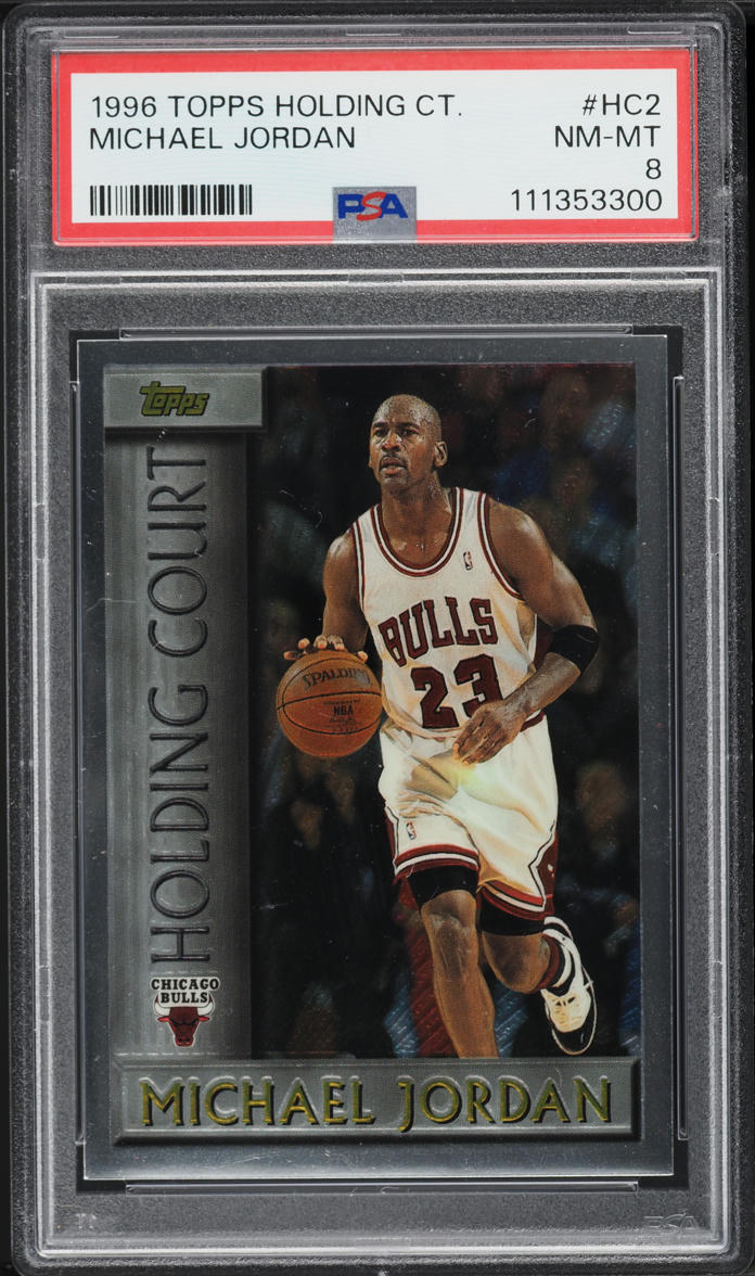 1996 Topps Holding Court Michael Jordan #HC2 PSA 8 NM-MT