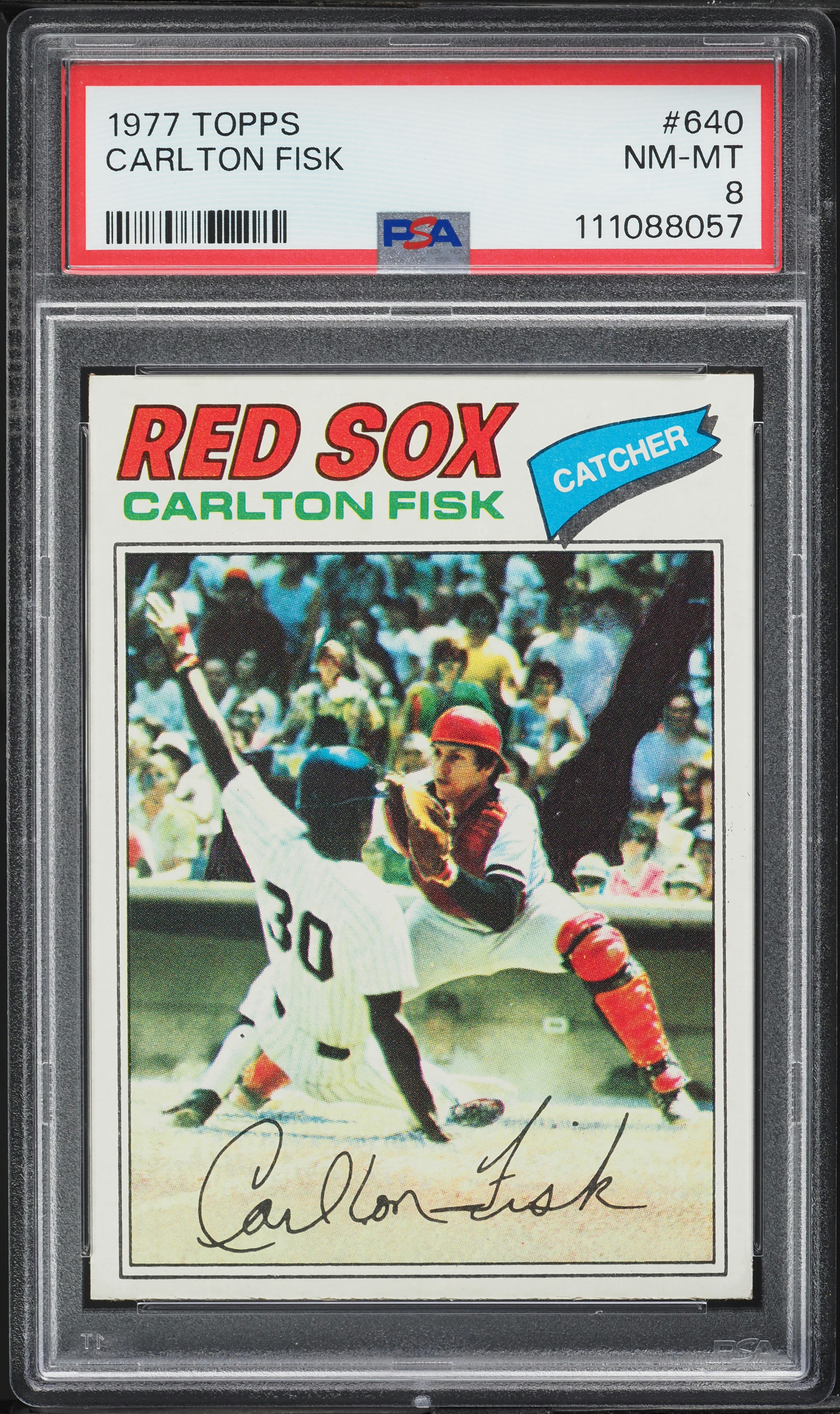 1977 Topps Carlton Fisk #640 PSA 8 NM-MT
