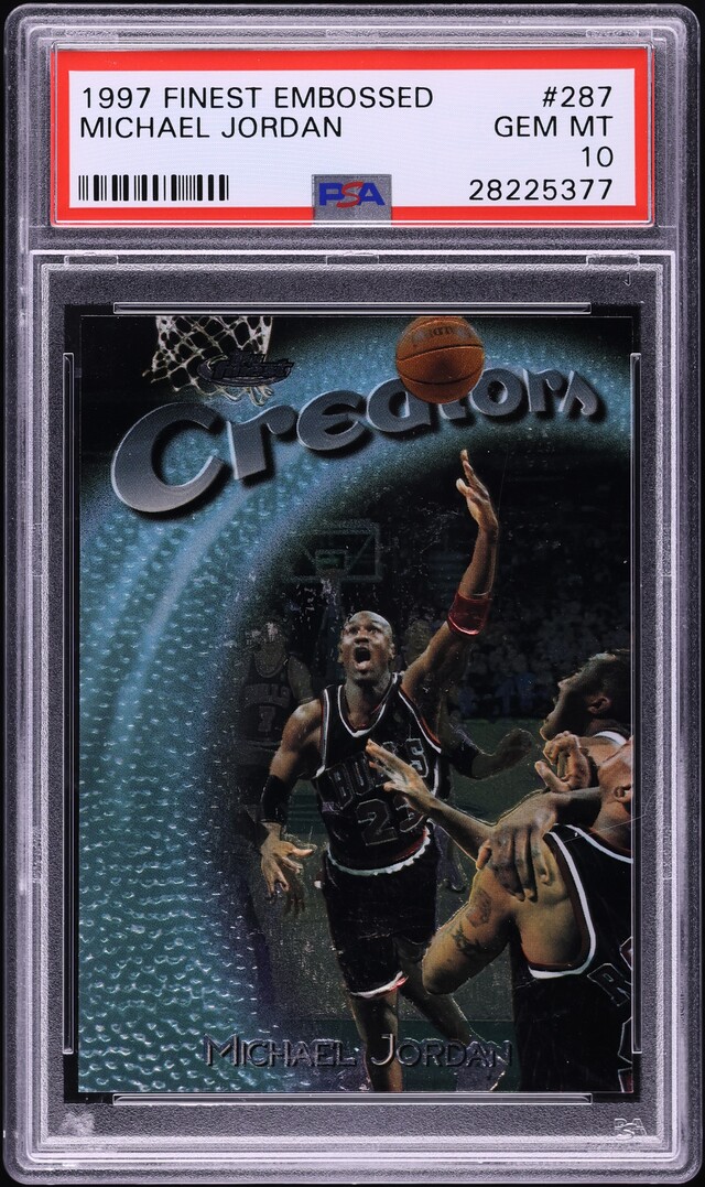 1997 Finest Embossed Michael Jordan #287 PSA 10 GEM MINT