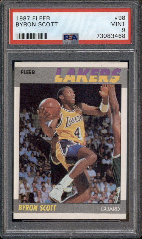 1987 Fleer #98 Byron Scott PSA 9
