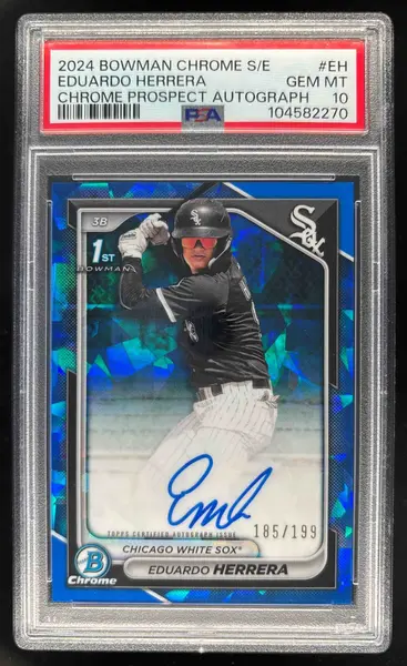 2024 Bowman Chrome Sapphire Prospect #CSPA-EH Eduardo Herrera Auto /199 PSA 10