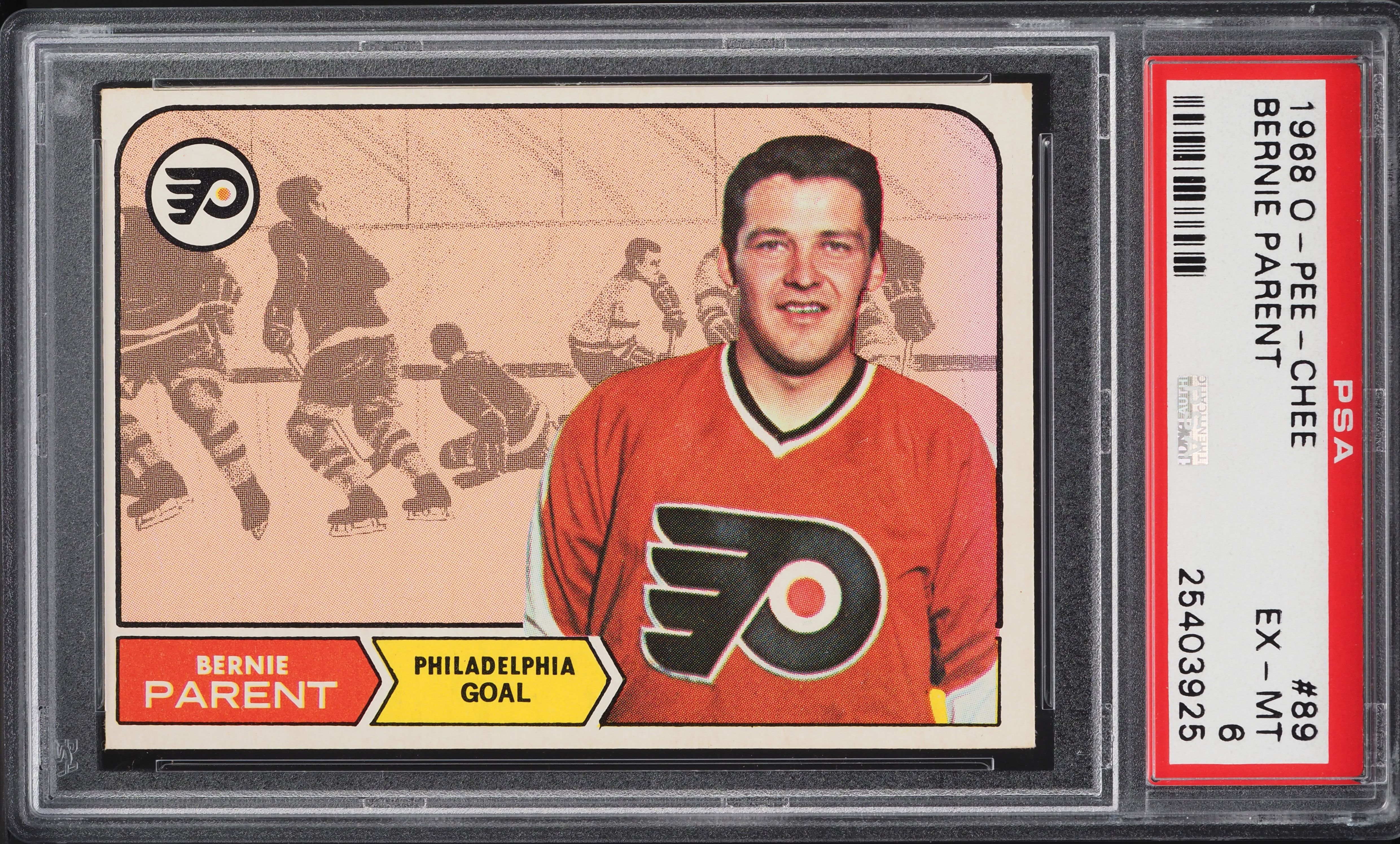 1968 O-Pee-Chee Hockey Bernie Parent ROOKIE #89 PSA 6 EXMT