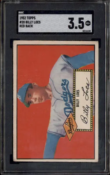 1952 Topps #20 Billy Loes RC SGC 3.5