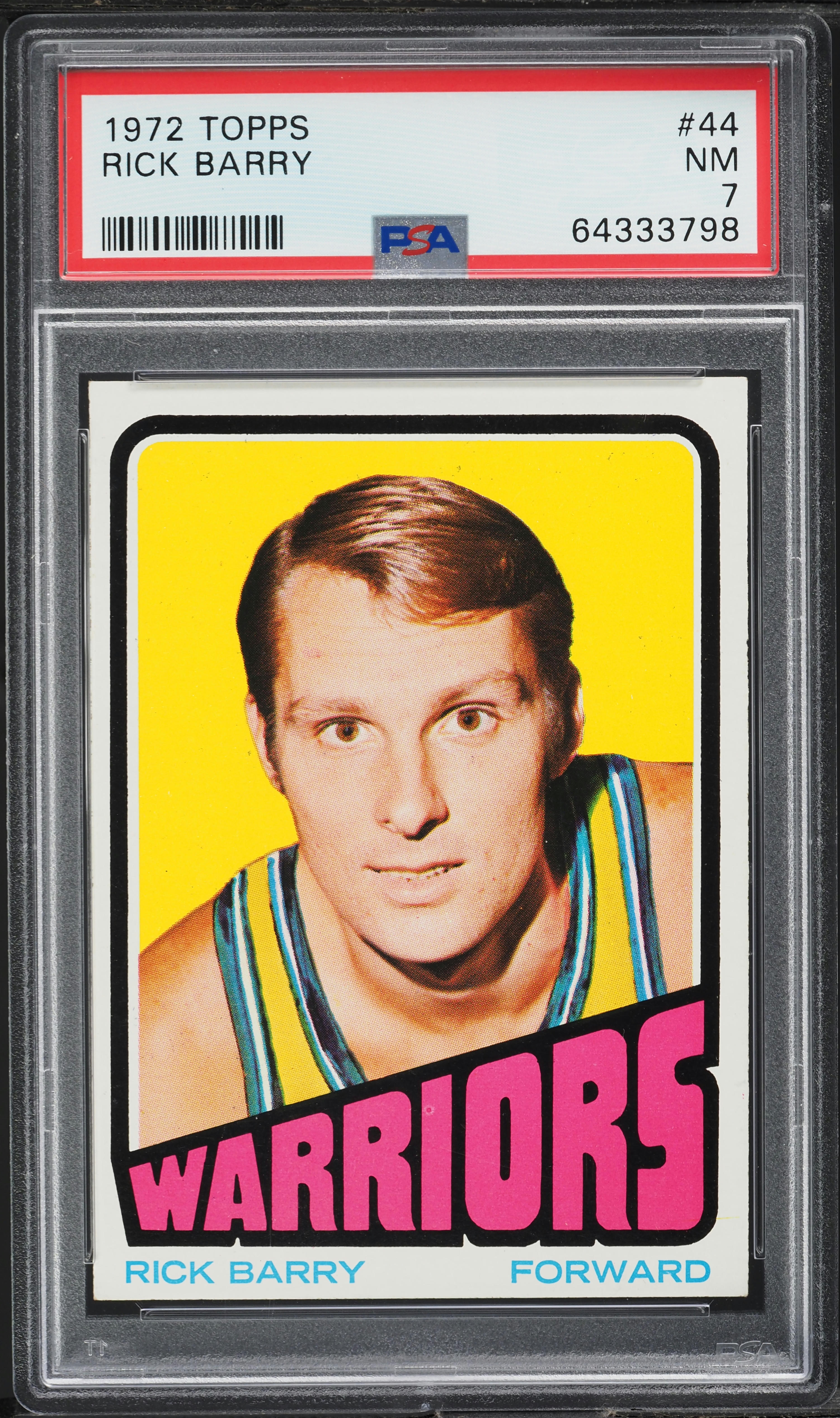 1972 Topps Basketball Rick Barry #44 PSA 7 NRMT