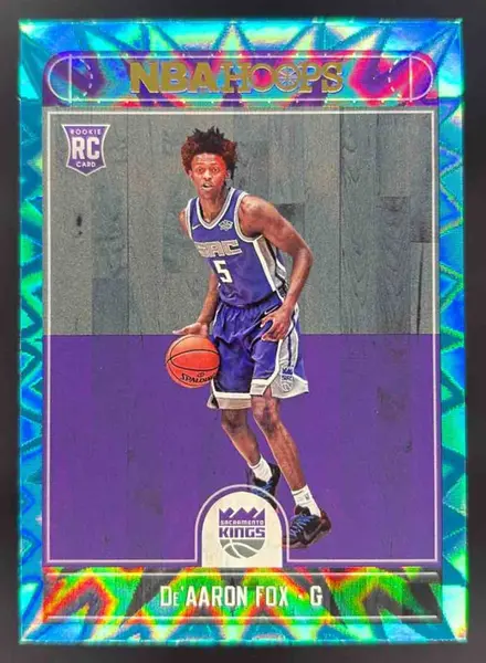 2017-18 Panini Hoops Teal Explosion #255 De Aaron Fox RC