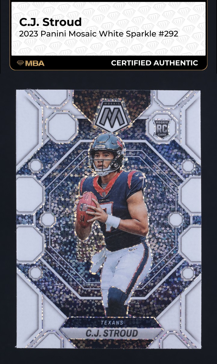 2023 Panini Mosaic White Sparkle C.J. Stroud ROOKIE #292 MBA AUTH