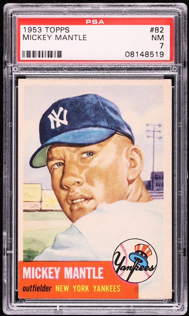 1953 Topps Mickey Mantle SHORT PRINT #82 PSA 7 NRMT
